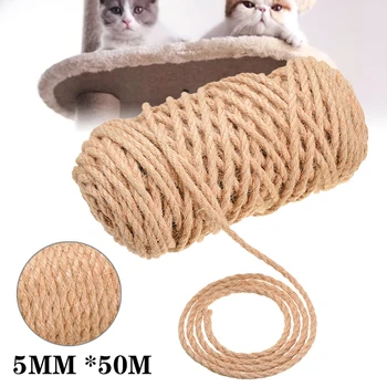

Sisal Rope For Pet Cat Scratching Post Claw Care Toy Repair Processing Making Desk Legs Binding Rope Supplies