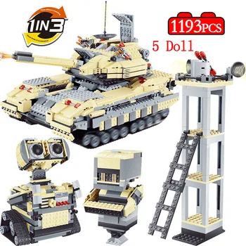

1193pcs Military T90 Main Battle Tank Building Blocks WW2 Wall Anti Terrorism Robot Police Bricks Boys Toys