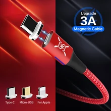 SIKAI 3A 2.4A Магнитный кабель для Iphone 11X8 6 plus micro USB супер быстрый зарядный кабель для Android usb TYPE-C кабель