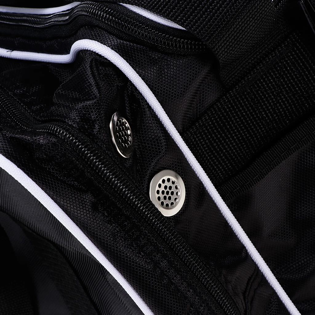 Portable Bowling Ball Storage Case Ball Carrier Bag Single Ball Tote Bag Pocket with Base with Two Side Pockets