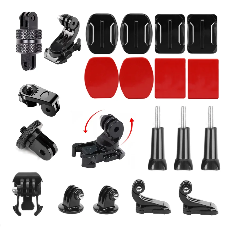 Accesorios de cámara de acción para GoPro Hero 9, 8, 7, 5, Osmo Yi, 4K, SJCAM, Eken, montaje en Base, Go Pro