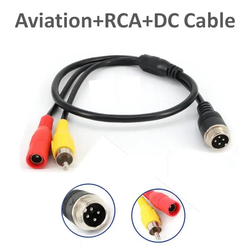 Авиационный кабель для RCA конвертер кабель для автомобильной камеры Автомобильный видеорегистратор видео кабель Автомобильная передняя/задняя камера и CCTV монитор и сабвуфер