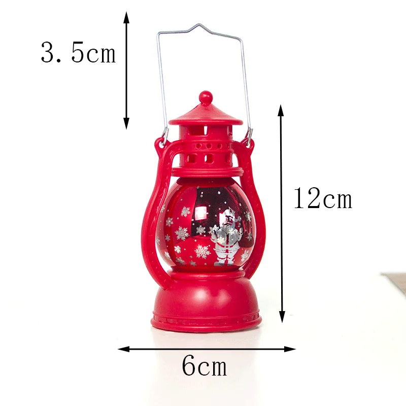 Christmas lights plastic handmade oval printed Santa Claus snowman decorative pendant 12cmx6cm2020 New Year Christmas gift