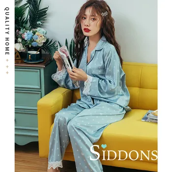 

Siddons Short Satin Pajamas Women's Simple Short-sleeved Shorts Suit Casual Comfortable Printed Home Wear 2020 Spring Summer