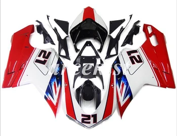 

Injection New ABS Full Fairings Kit Fit for DUCATI 848 evo 1098 1198 1098S 2007 2008 2009 2010 2011 2012 Body Set number 21