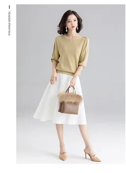 

2020 WOMEN autumn new style French design feeling thin lady bottoming shirt sweater sweater women