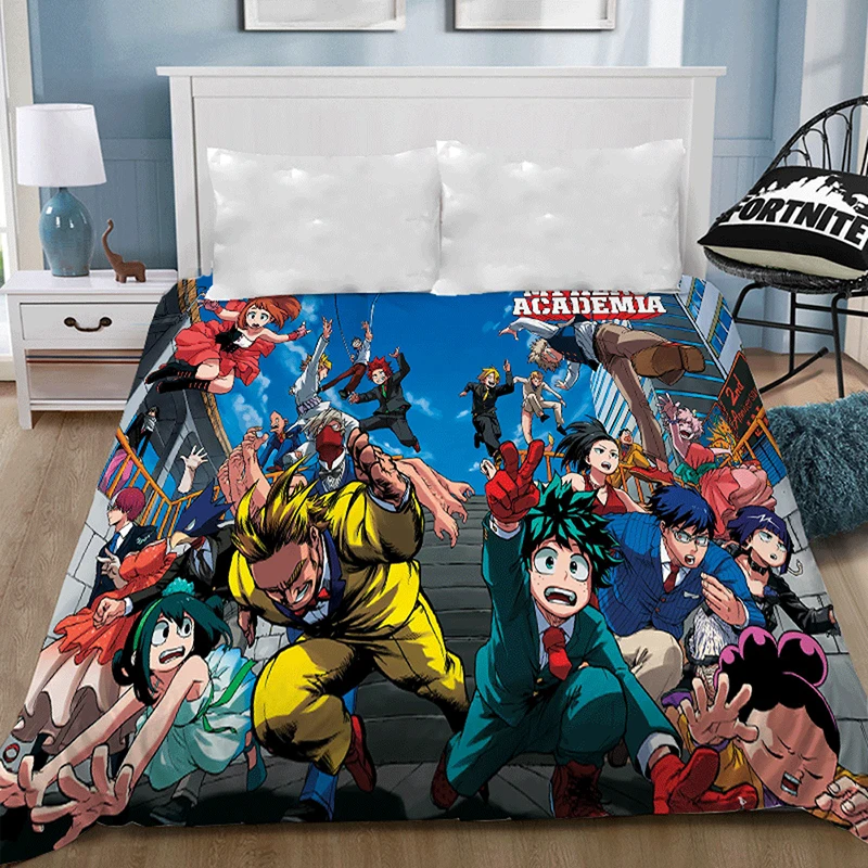 Простыня с принтом My Hero Academy, покрывало с героями мультфильмов, Vegeta, детская комната, простыня, постельное белье(без пододеяльника, наволочки