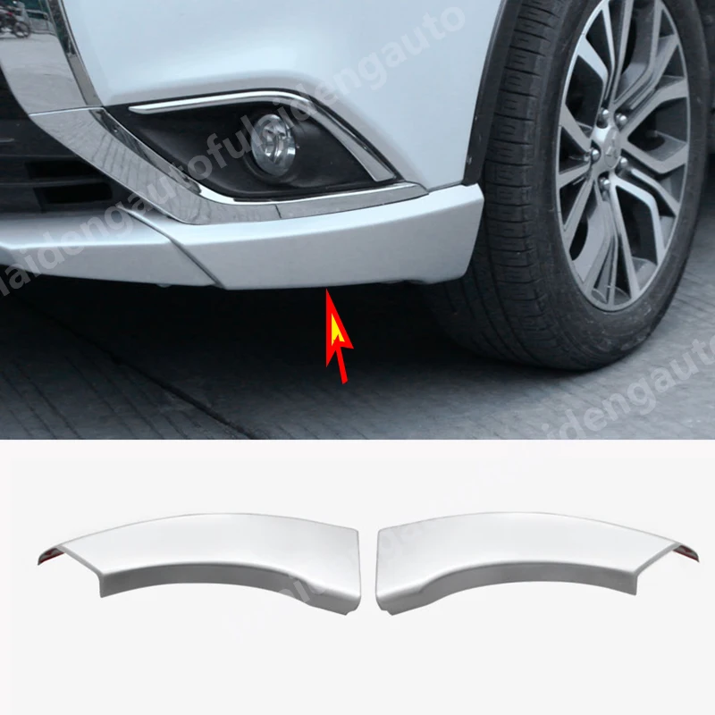 2pcs For Mitsubishi Outlander 2016 2018 ABS Front Bumper Lip Corner