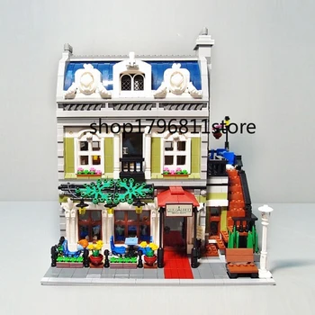 

In Stock 10243 Creator Series Street View 15010 Parisian Restaurant Apartment Balcony Building Blocks 2418pcs BricksCreator