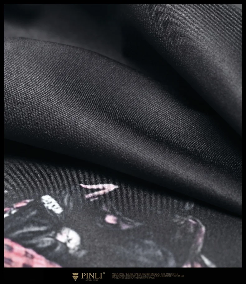 Blusas, спандекс, настоящая распродажа, мужская рубашка Pinli, осень, новая мужская одежда, с принтом, с воротником, с длинным рукавом, блуза B193613209