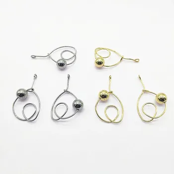 

New arrival! 44x29mm 50pcs Twist shape Charm for Earring DIY parts,Jewelry Accessories Findings & Component