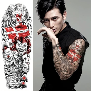 

Waterproof Temporary Tattoo Sticker Snake Medusa Greek Mythology Roman Soldier Full Arm Fake Tatto Flash Tatoo for Men Women