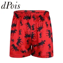 Мужские шорты-боксеры с принтом оленя на Рождество и Хэллоуин, легкие свободные спортивные шорты для отдыха, летние мужские плавки