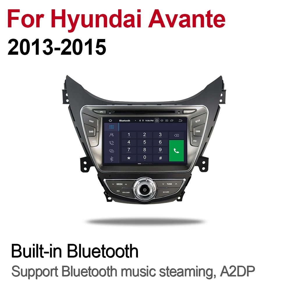 Top ZaiXi 4GB android 9.0 car dvd player for Hyundai Avante 2013~2015 Multimedia GPS Navigation Map Autoradio WiFI Bluetooth 1