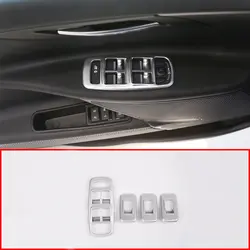 ABS Chrome Материал регулировки сиденья и пуговицы рамы Обрезать для Jaguar XE окна кнопку Панель крышка отделка Набор 4 шт