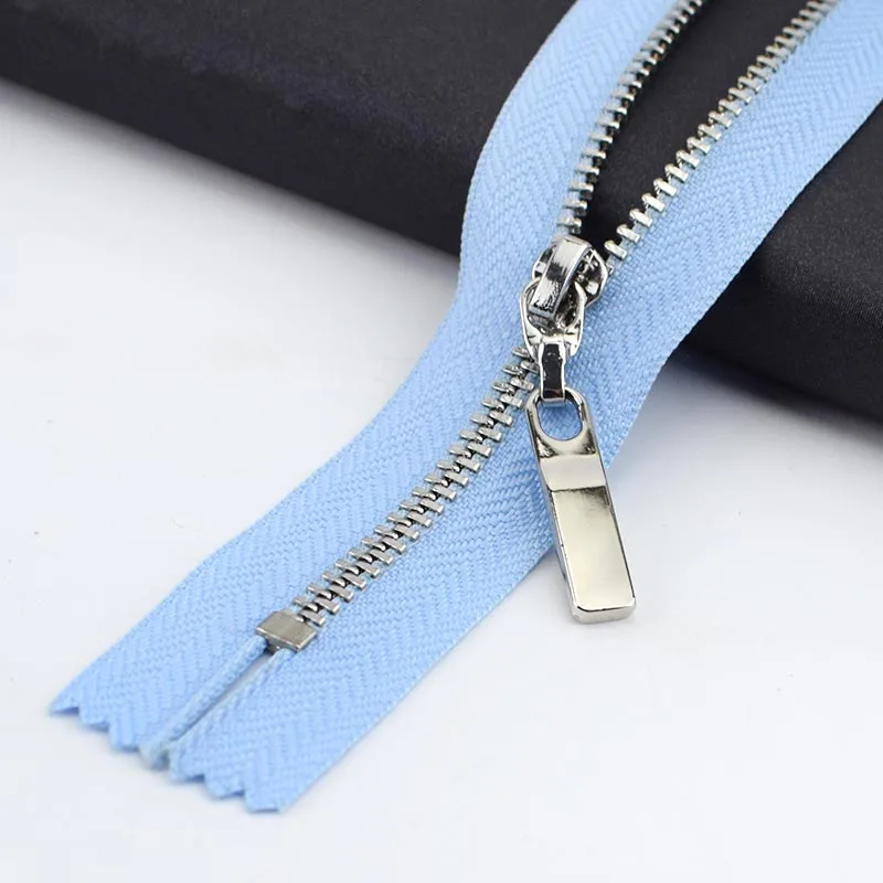 blue silver Meetee 3 шт 3#20/25/30 см металлическая молния Медь зуб Closeend застежка-молния одежда джинсы карман на молнии сумки кошелек ремонт аксессуар - Цвет: blue silver