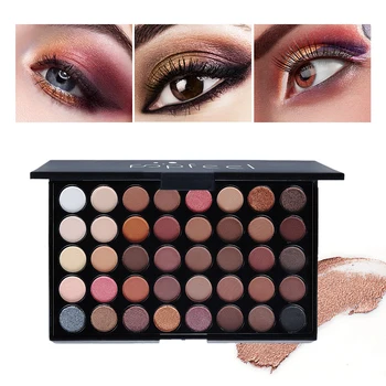 

40 colors Shimmer Eyeshadow Single Palette Pigment Nude Gold Black Pressed Glitter Color Eyeshadow Palette Beauty Makeup