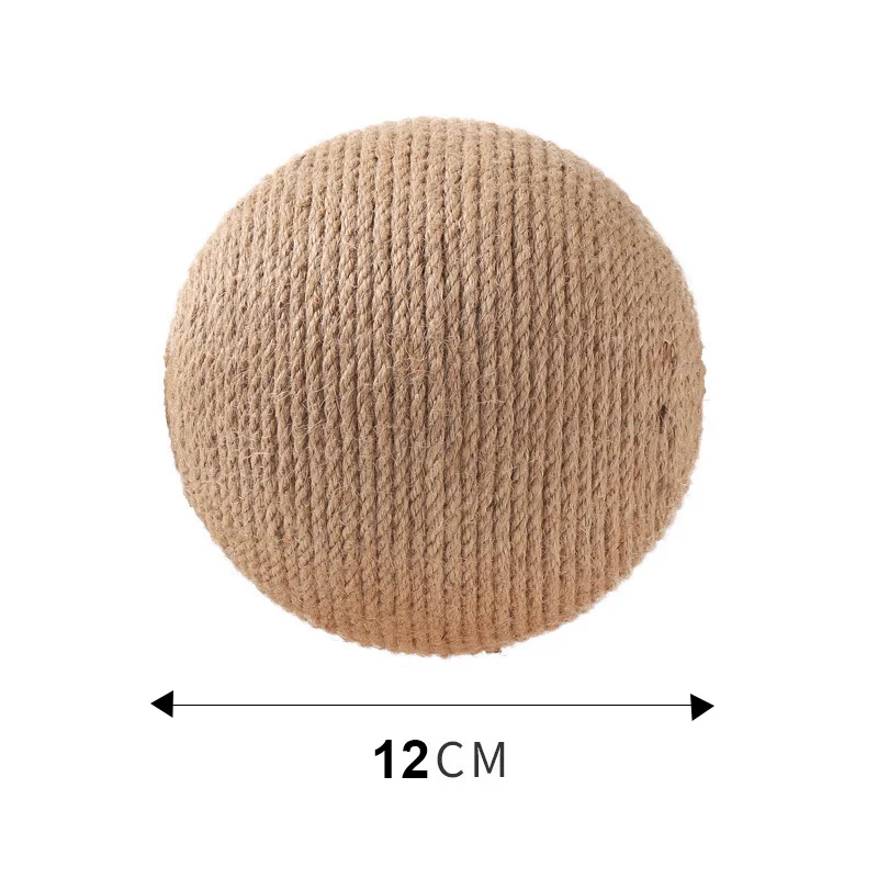 Sisal Cat Toy Scratch Solid Wood Cat Scratching Ball Natural Durable Sisal Board Scratcher for Cat Grinding Sisal Rope Climbing