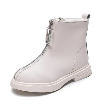 

Kids Shoes 2019 Kids Fashion Autumn Shoes New Baby Girls Rhinestone Soft Brand Boots Children Black White princess boots 938