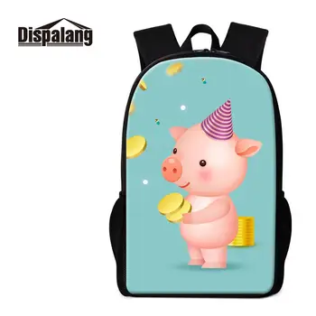 

Dispalang Women Large Backpack for School Teenagers Animal Cute Pig Print School Bag Girls Backpack Kids Bookbag Mochila