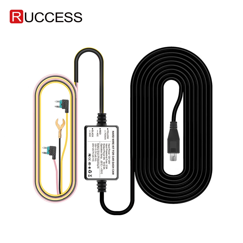 Жесткий провод RUCCESS в комплекте с мини USB 12 В 24 до 5 2 А Автомобильный для