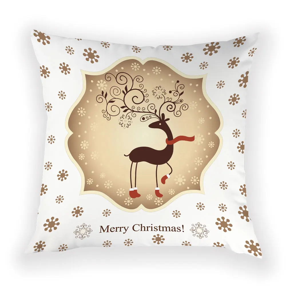 Новогоднее украшение подушки Санта Клаус подушки для дивана лось подушка Чехол 45*45 милые подушка стул декоративные подушки - Цвет: L1695-7