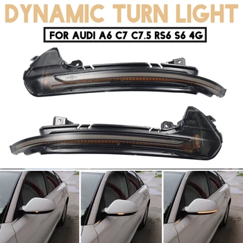 

Dynamic Blinker Mirror Light For Audi A6 C7 C7.5 RS6 S6 4G 2012-2018 LED Turn Signal Side Indicator car accessories