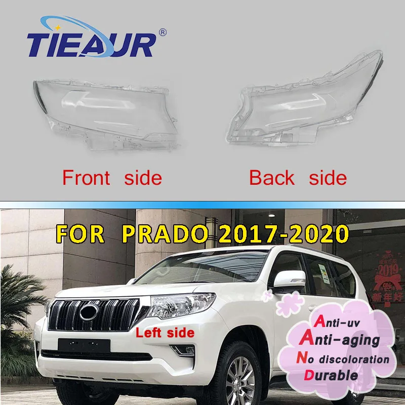 

Прозрачная стеклянная крышка для передней фары PRADO Clear Auto-Shell 2017-2019, абажур для замены автомобильных аксессуаров «сделай сам»