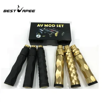 

AV Mechanical mod Kit Copper Material vape mod 510 Thread 25mm Diameter fit 18650 Battery with RDA atomizer Mech mod vape pen