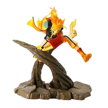 

Naruto Shippuden GK Uzumaki Naruto Nine-Tails Form Action Figure Anime Model 23cm PVC Luminous Statue Collectible Toy Figma