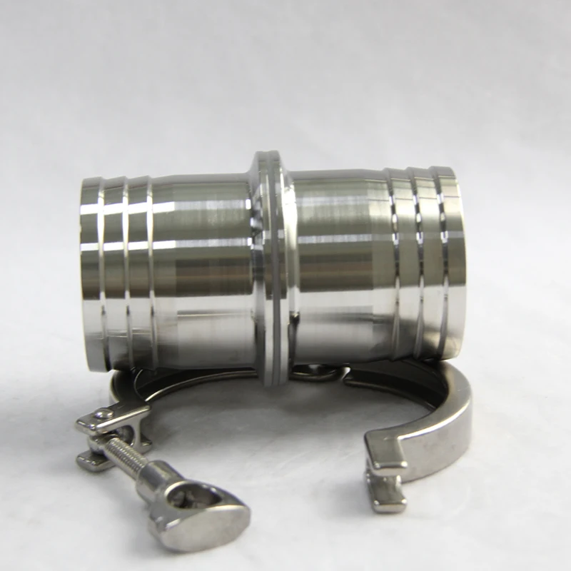 Нержавеющая сталь SS304 12,7 мм-57 мм санитарный шланг Barb Ferrule Tri Clamp 25 мм-77,5 мм+ PTFE прокладка