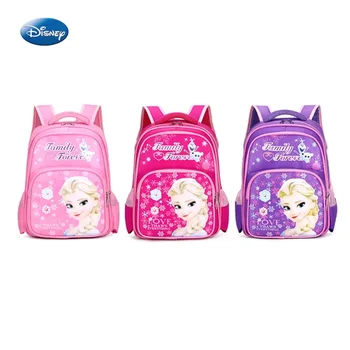 

Disney Frozen Princess Genuine Schoolbag Girl Backpack Elsa Anna Action Figure Backpack