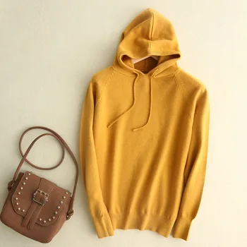 

women swearters Hooded Lady Fleece Pullovers Ins Style Add Velvet Thick Hoody Women Autumn Winter women loose knit Hoodie