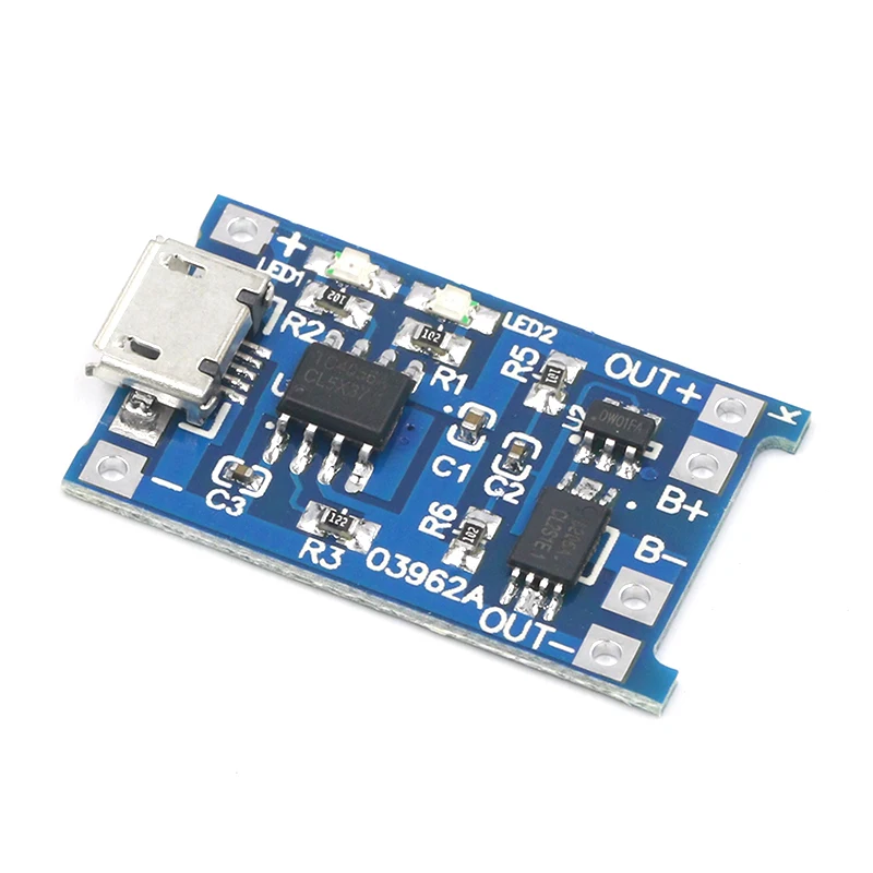 5 шт. Micro USB 5 в 1A 18650 TP4056 модуль зарядного устройства литиевой батареи зарядная плата с защитой двойные функции 1A li-ion