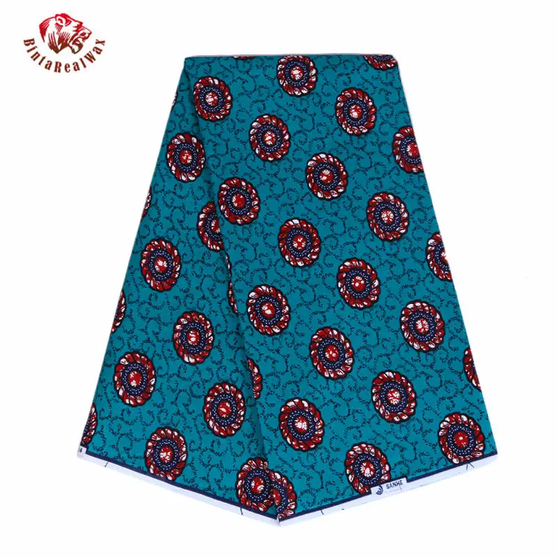 Популярный африканский дизайн настоящий воск bintareal гарантированный голландский хлопок воск африканская Ткань 6 ярдов/шт 24FS1120