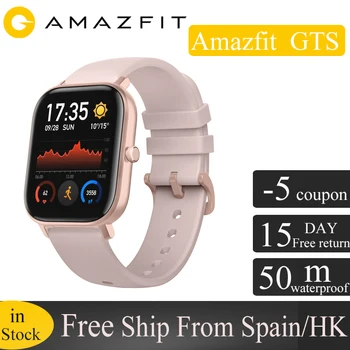 

[in Stock] Global Version Amazfit GTS Smart Watch 5ATM waterproof 14 Days Battery huami GPS sport watch for xiaomi IOS phone