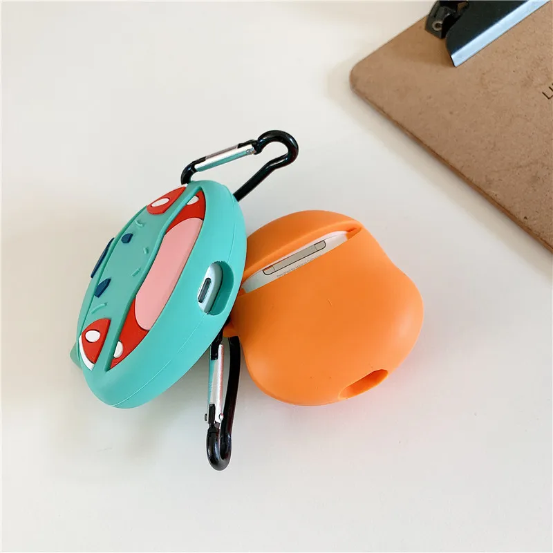 Для AirPods Apple чехол 3D Charmander Squirtle Bulbasaur чехол для наушников для Airpods 1 2 силиконовый чехол Аксессуары Защитная крышка