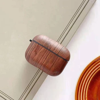 

for pro Case Soft TPU Wood Grain Protective Earphone Cover for Pro 3 Cases Shell