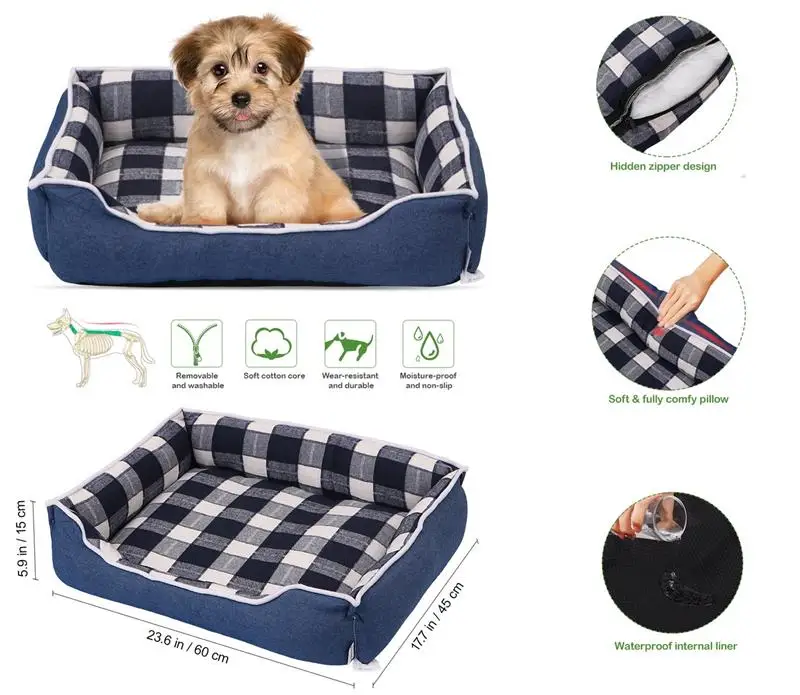 dog bed with removable washable cover