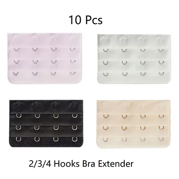 

10PCS Bra Extension Lingerie Strap Extender Replacement With 2 Hooks Lengthened Bar Extenders Women Intimates Ladies Lingerie