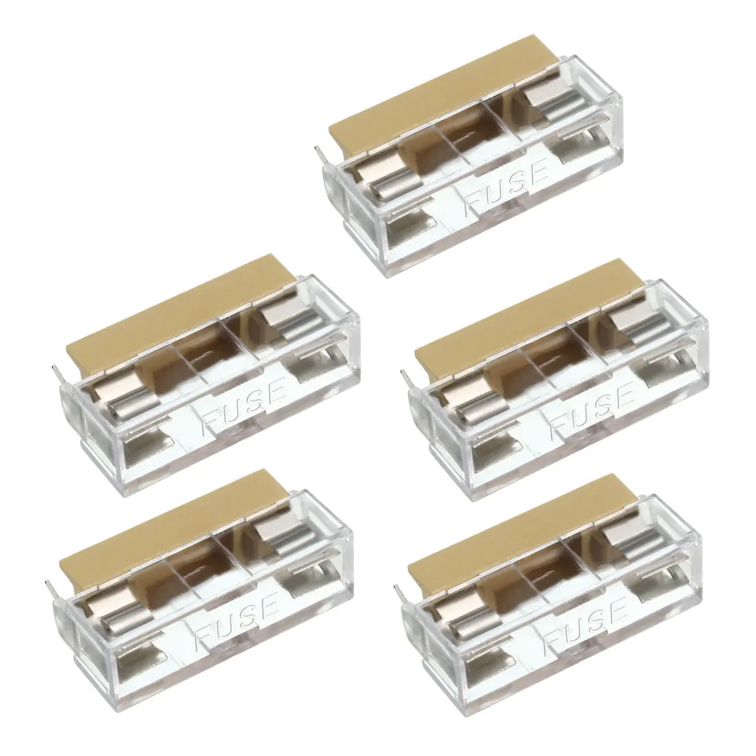 

uxcell 5pcs 250V 10A Dual Terminals 6 x 30mm Fuse PCB Panel Mount Holder Case