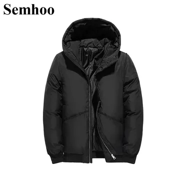 

2018 Winter New Men's Down Jacket Loose Hooded Jacket Casual Thick Warm Fashion Windproof Down Jacket Overwear Plus Size M---3XL