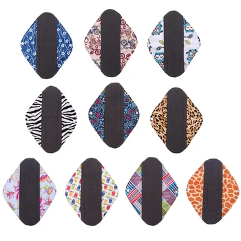 

1pc Washable Sanitary Napkins Reusable Bamboo Charcoal Menstrual Pads Mama Cloth