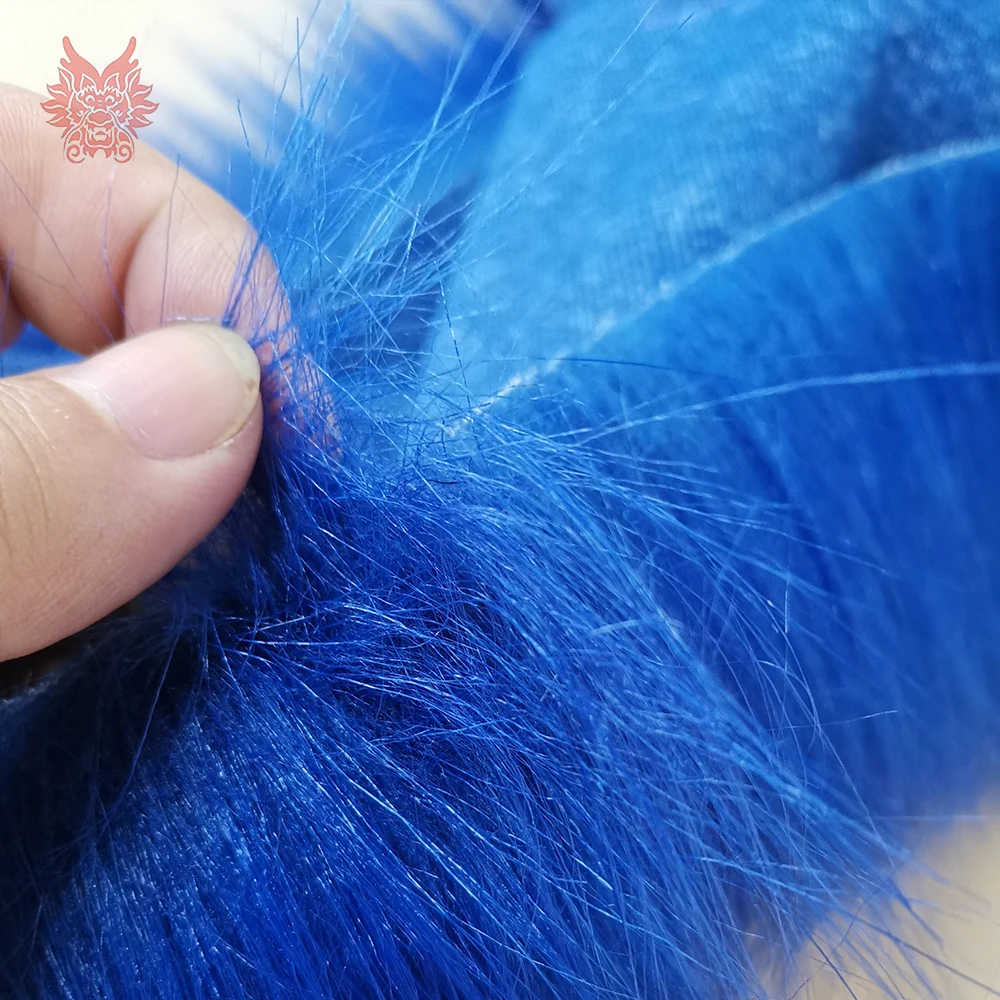 Высокое качество 9 см длинные волосы синий ткань искусственный мех для зимнего пальто жилет косплей украшение сцены 150*50 см 1 шт. SP3761