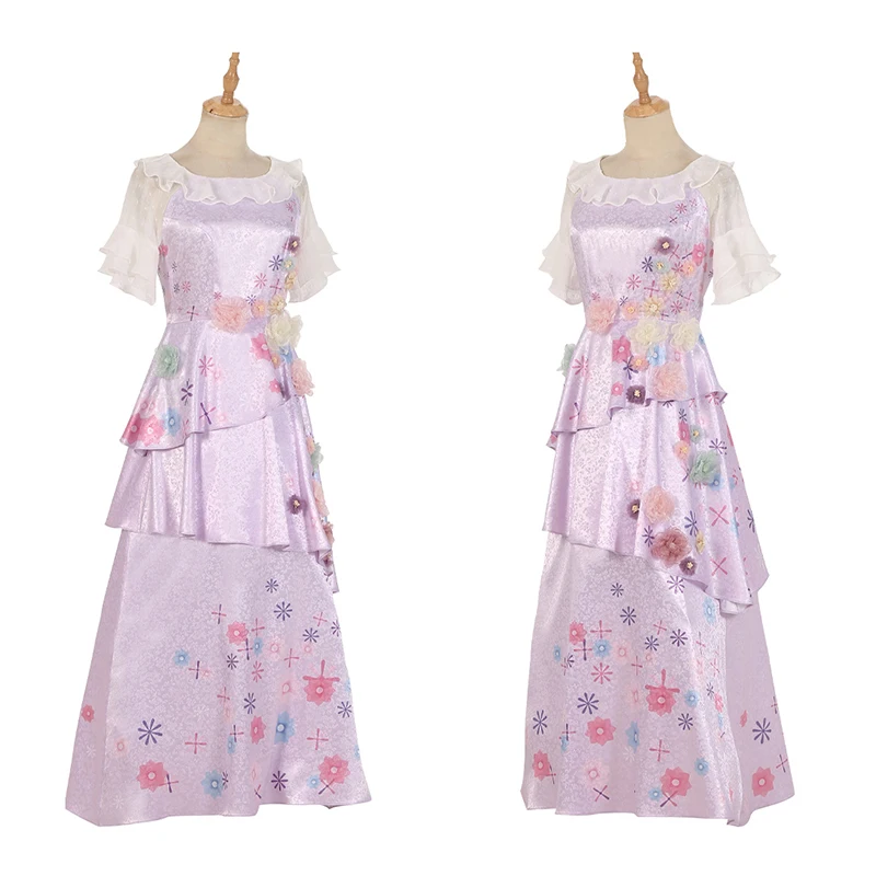 New Movie Carnival Halloween N1 Ela Madrigal Cosplay Costume Magic House Mirabel Sister Flower Dress Custom Made
