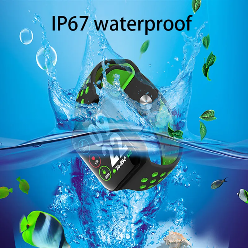  Soulusic Sport Smart Watch F9 IP67 Waterproof Heart rate Full Touch Screen Smartwatch for Apple And - 4000160611186