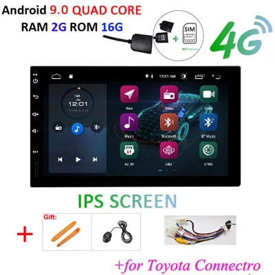 Aycetyr! Для Volkswagen/VW/NISSAN/TOYOTA/SUZUKI/HONDA/HYUNDAI Android 9,0 автомобильный Радио Стерео gps навигация Универсальный 2 din автомобильный ПК мультимедиа obd2 DVR DAB 4G SIM DSP ips - Цвет: TO 2G 16G IPS