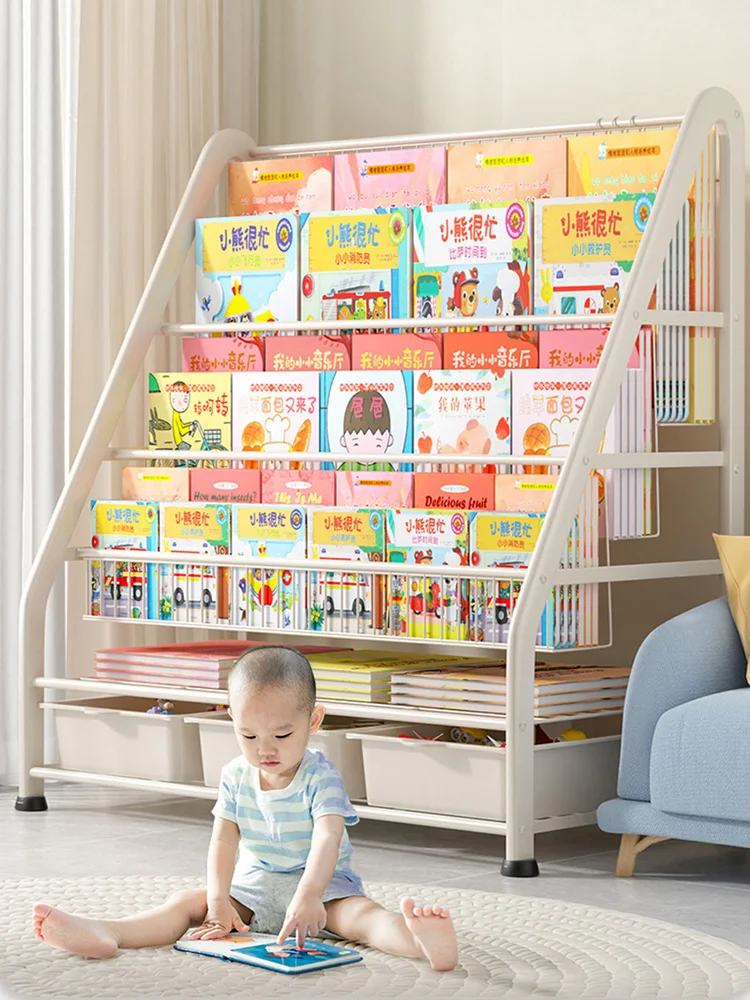 Joybos 3/4 Tiers Bookshelf Storage Shelve for Books Children Book Rack