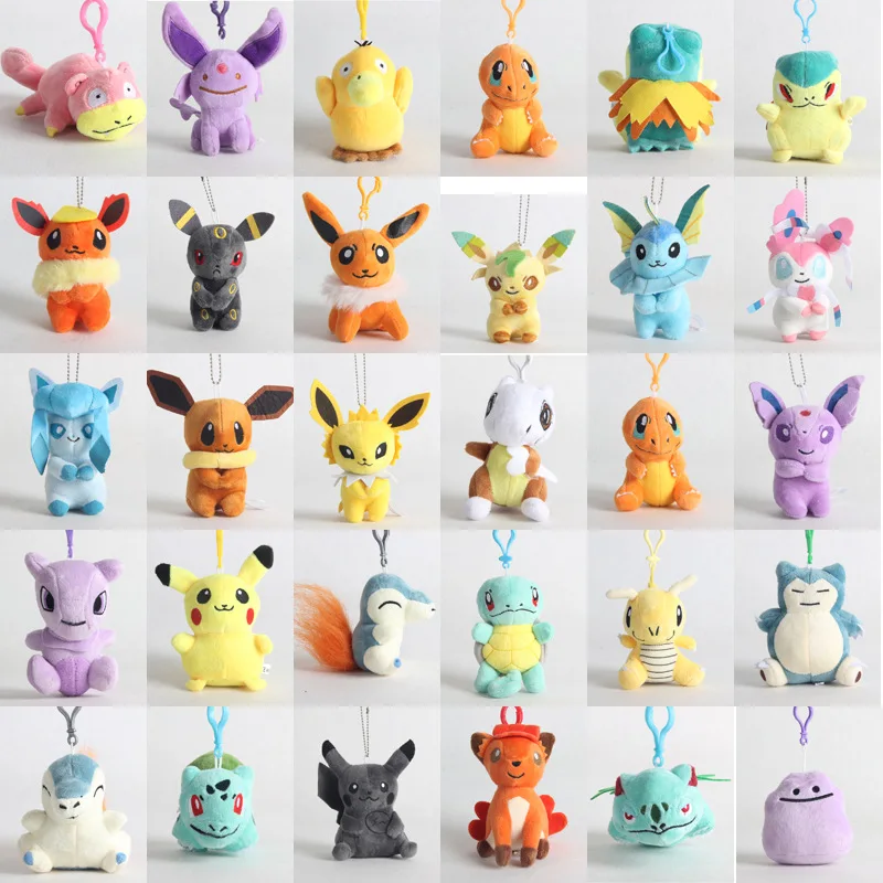 10 см Jigglypuff Charmander Bulbasaur Squirtle Evee Pokemoned плюшевые игрушки для детей активность подарок