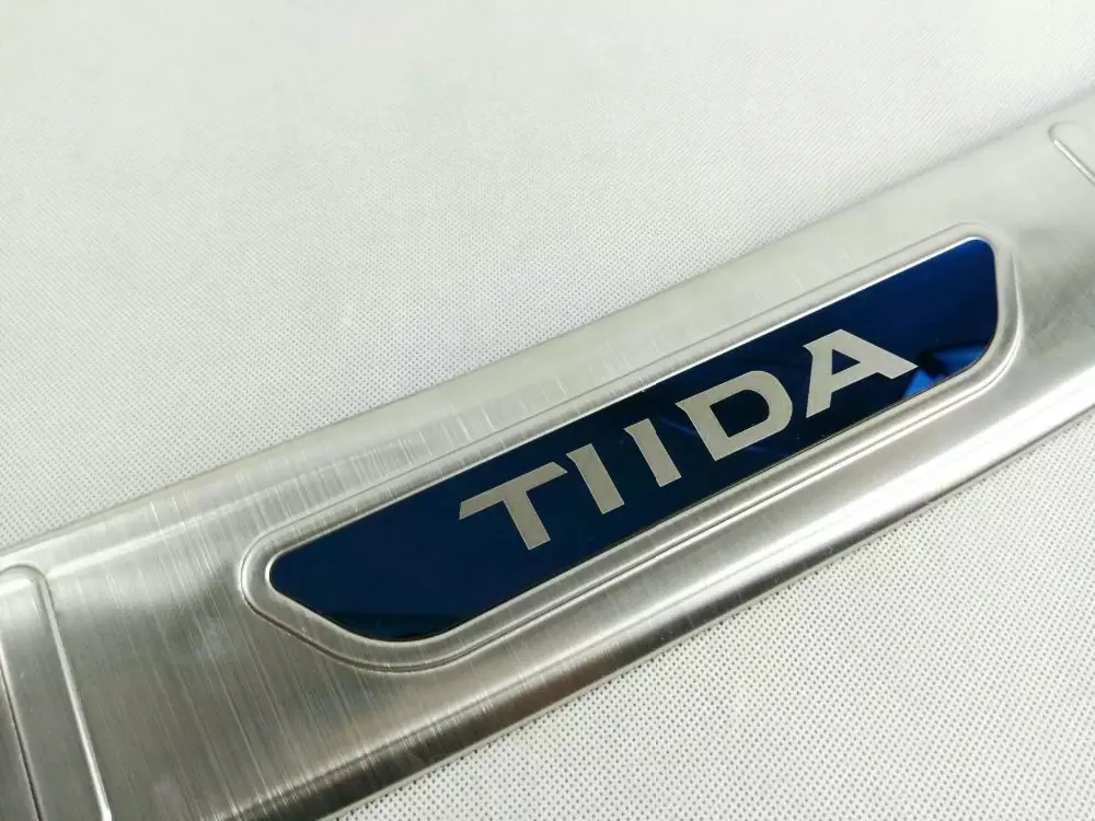 Аксессуары для Nissan Tiida нержавеющая сталь Задний бампер ножная пластина